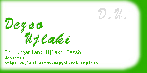 dezso ujlaki business card