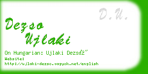 dezso ujlaki business card